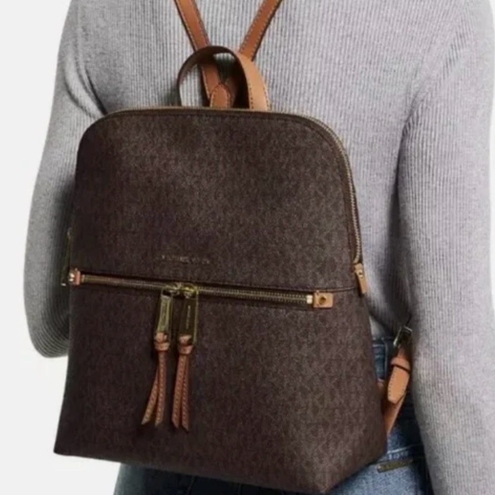 Michael Kors Rhea Medium Slim Logo Backpack - Picture 6 of 16